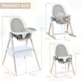 Convertible 4-in-1 Reclining Baby High Chair | Rocking Chair | Lo Chair | Grey | 6m to 6 Years