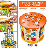 Large 8-in-1 Deluxe Wooden Activity Play Cube | Montessori Sensory Busy Board | 3 Years plus