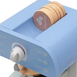 Wooden Kids Toys Play Coffee Machine Barrister Set Kitchen Accessories Role Play