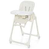Folding Adjustable High Chair with 5 Recline PositionsBeige