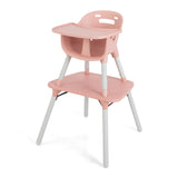 High Chair with 2-Position Removable Tray Pink