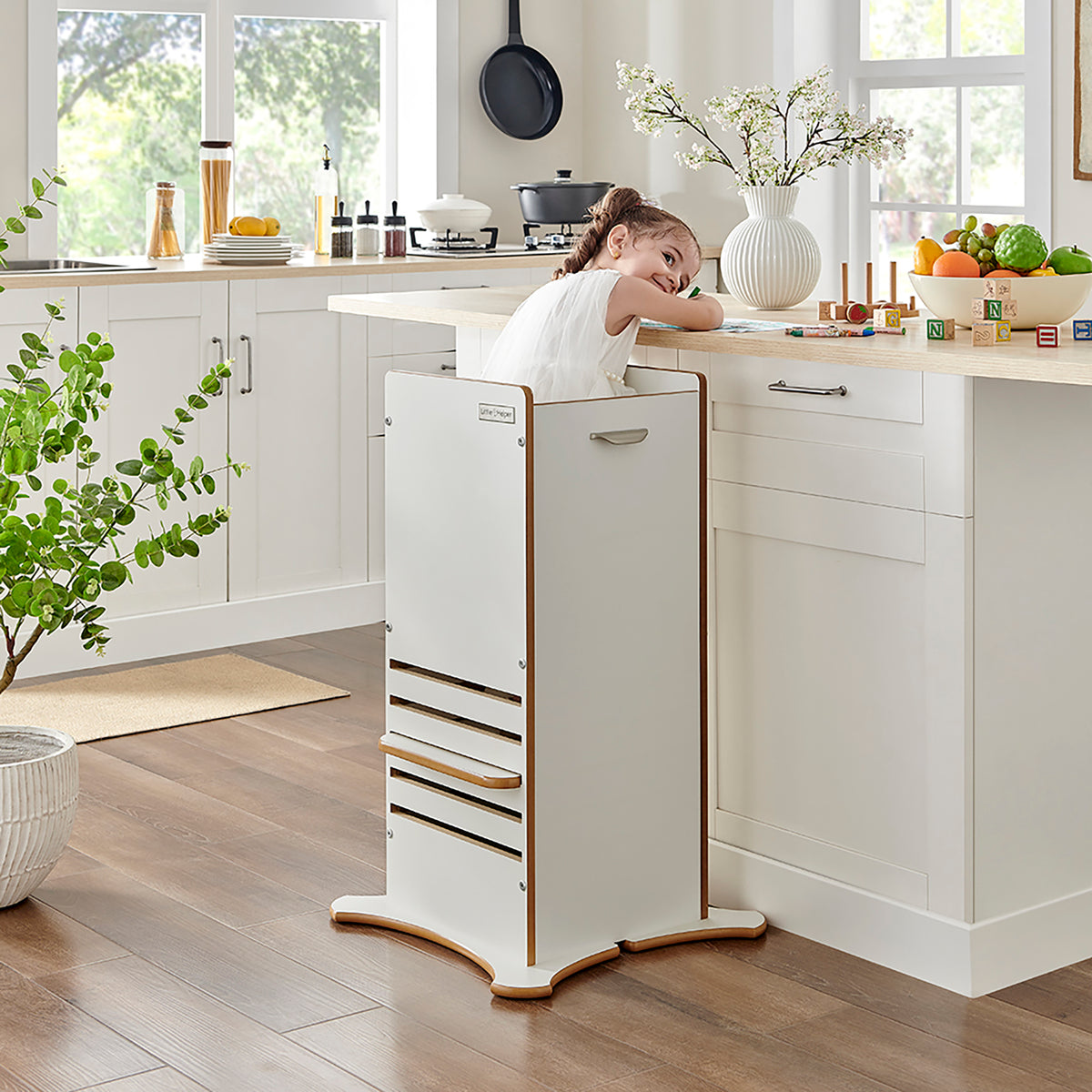 Little Helper FunPod Toddler Tower Learning Tower White 12m www. littlehelper
