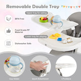 4-in-1  Reclining | Folding | Height Adjustable Baby High Chair | Toy Bar | Cushion | 3 colours