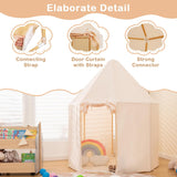 Children’s Large Playhouse Tent | 2 Doors with Washable Mat