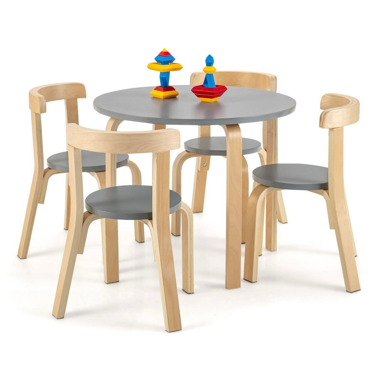 Kids wooden table and 4 chairs sale