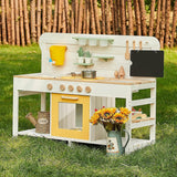 Montessori Outdoor Kitchen | Large Mud Play Set | Sand & Water Features | Blackboard | Accessories Included