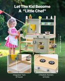 Outdoor Mud Kitchen for Kids | Montessori Play Set | Functional Tap & Sink | Water Storage
