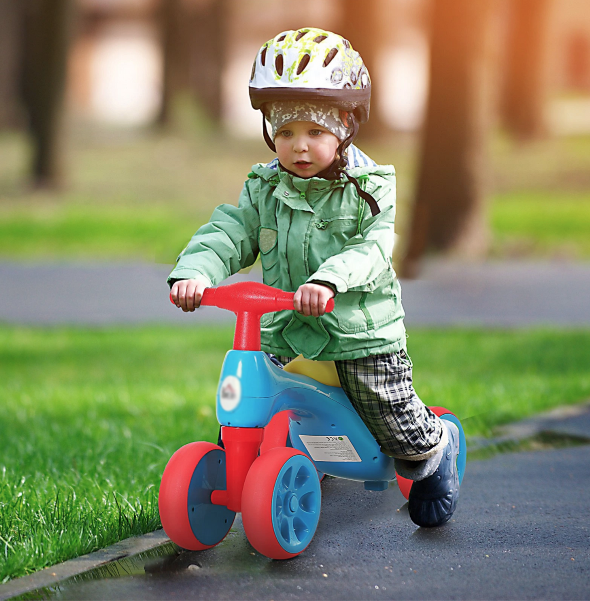 2-in-1 Kinder Dreirad & Laufrad – Verstellbarer Sitz & Lenker – Abnehmbare Pedale – Für 1-3 Jahre – Rosa