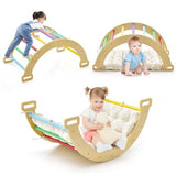 5-in-1 Montessori Eco Wood Pikler Climbing Frame | Rocker w/ Cushion | Den | Shop Front | 12m+