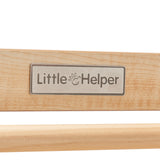 Close-up of smooth wooden book ledge – child-friendly with rounded edges