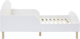Classic White Wooden Kids Bed with Side Protectors | Beds for Toddlers | White 
