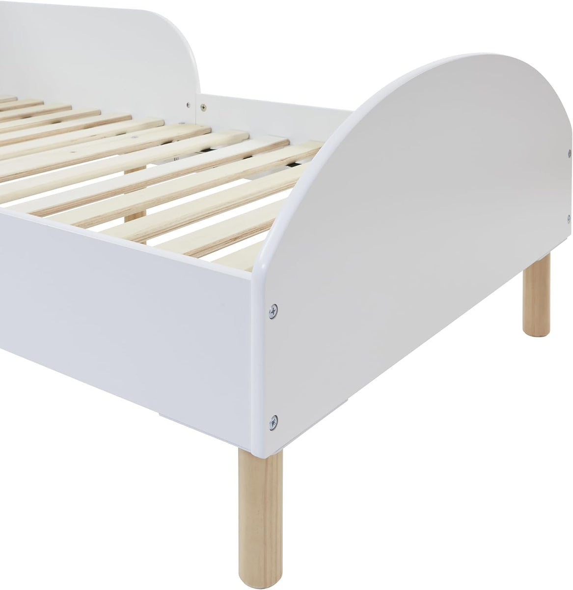 White Toddler Wooden Bed Childrens Bed Kids Single Bed – www