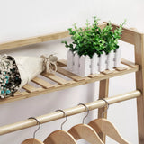 clothes hanging rail in 100% bamboo natural wood - great clothes rails at Little Helper