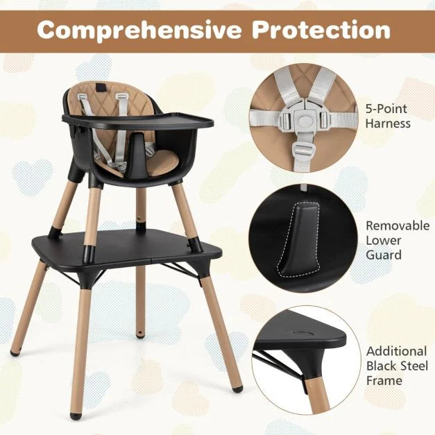 5In1 Wood Mix GrowwithMe Baby High Chair Childrens Table & Chair