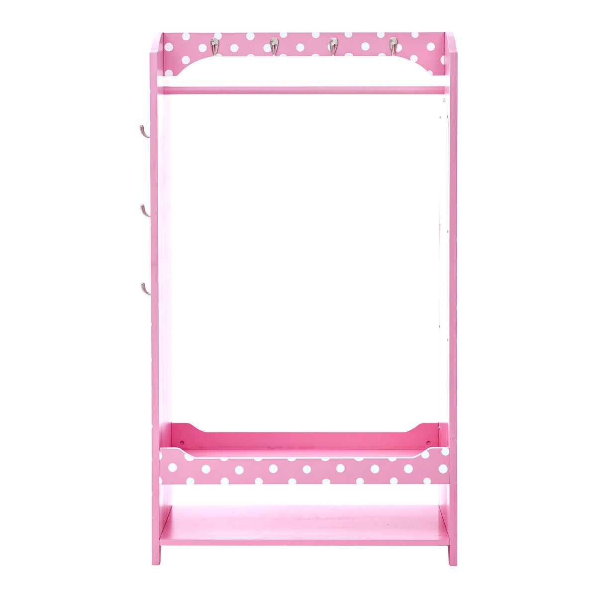 Montessori DressUp Rail 2 Shelves Mirror Shelves Pink 1.02m www.littlehelper.co.uk