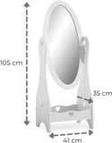 Montessori Wooden Sweetheart Dress-up Rail | Clothes Rail & Mirror | White | 3-13 Years