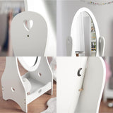 Montessori Wooden Sweetheart Dress-up Rail | Clothes Rail & Mirror | White | 3-13 Years