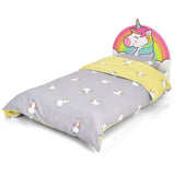 Single Kids Bed Toddler Upholstered Sleeping Bed Frame Soft 