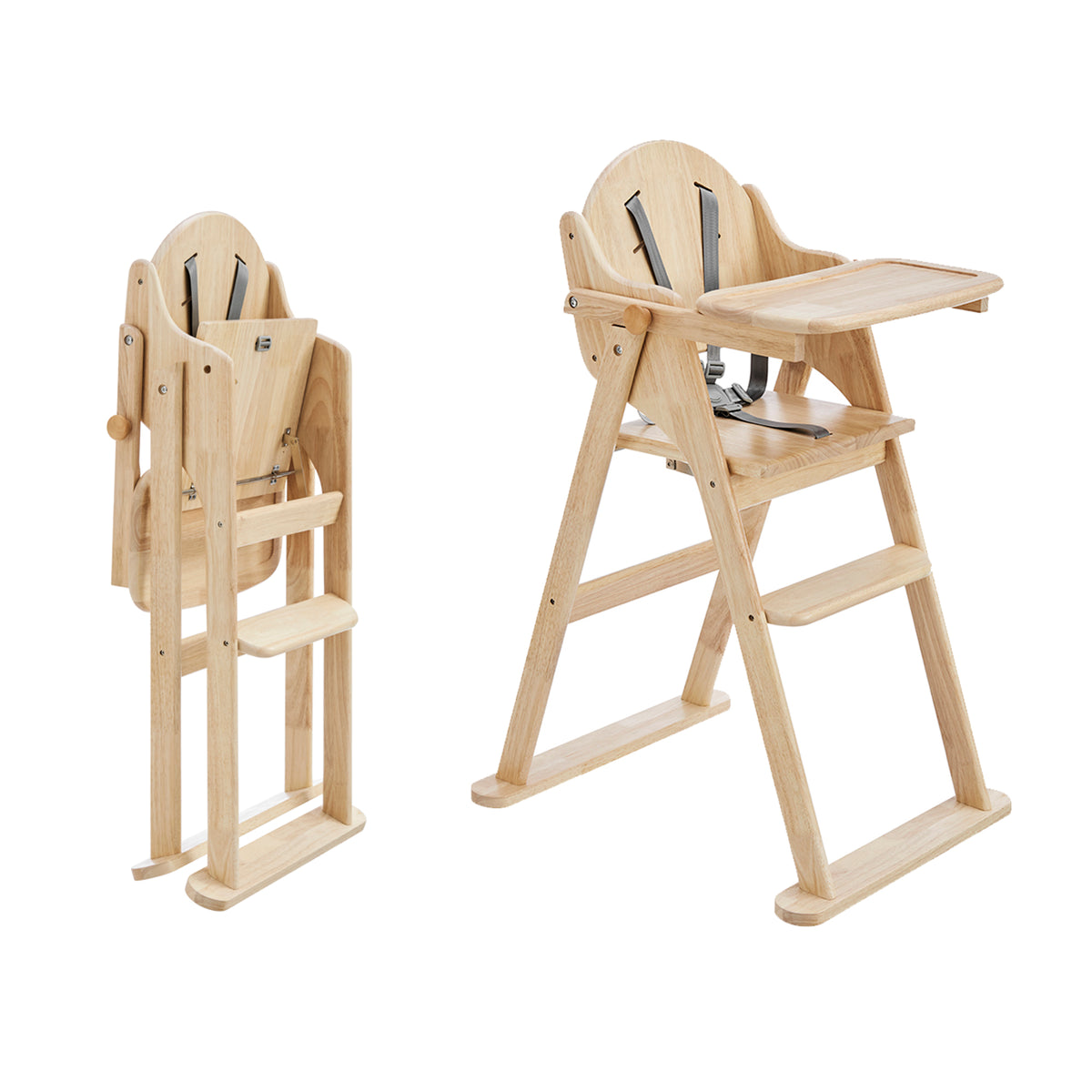 Safer Folding Eco Beech Wood High Chair Compact 6–36m – www