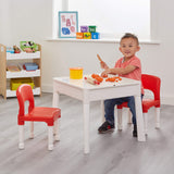 Montessori  6-in-1 Table & 2 Chairs Set | Sand & Water Play | Blackboard | Dry Wipe Top | Storage