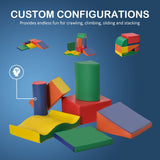 Numerous configurations to be made with Little Helpers montessori soft play set complete with different shapes