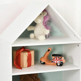 This children's beautiful and interchangeable bookcase with slide-out drawer is crafted from a mix of wood.