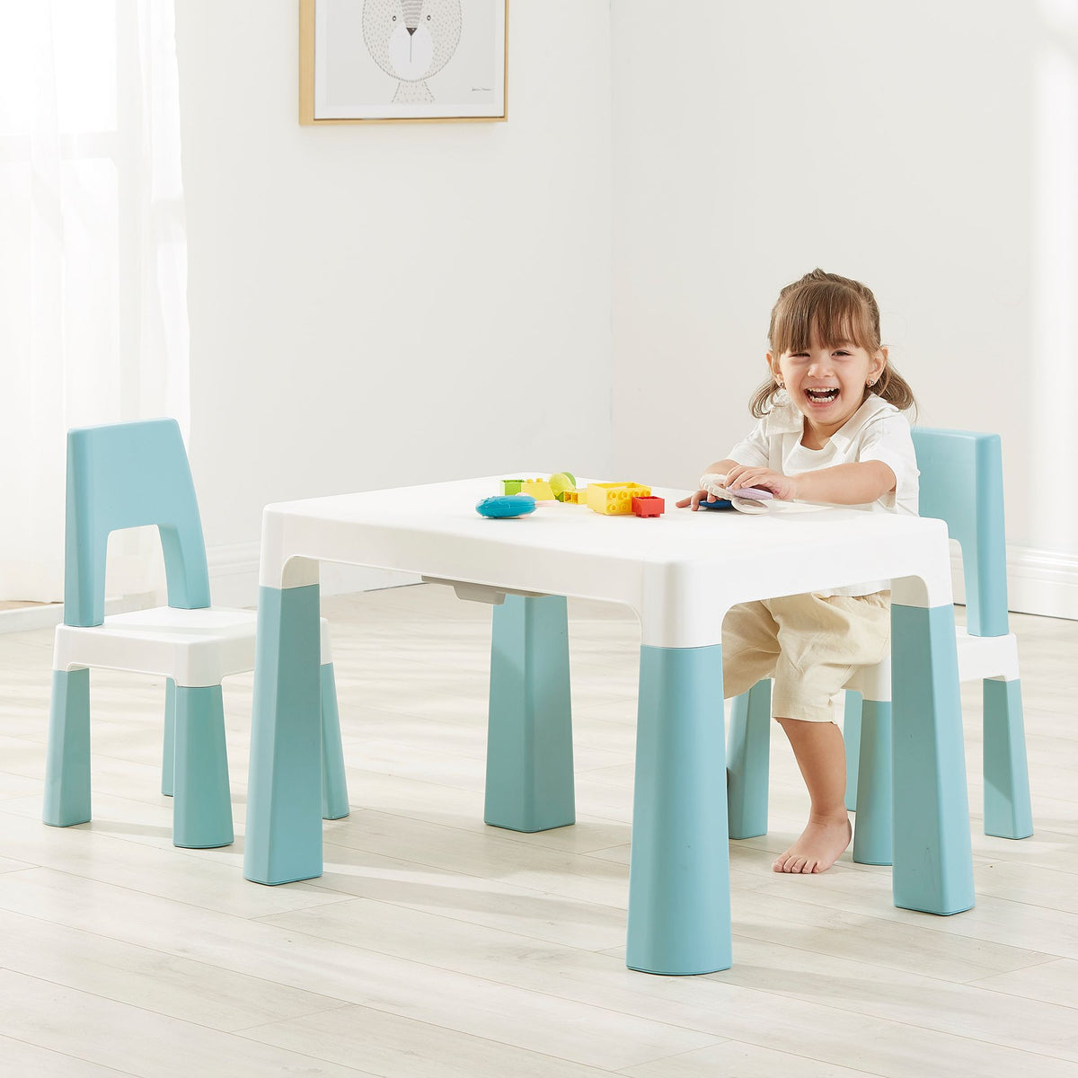 NEXT DAY DELIVERY Height Adjustable Kids Table & Chairs 18 yrs www