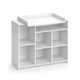 Scratch Resistant Changing Unit | 7 Storage Pockets | High Quality Modern Design | 113 x 100 x 53cm | White