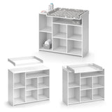 Versatile Baby Changing Unit | 7 Storage Pockets | High Quality Modern Design | 113 x 100 x 53cm | White