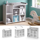 Scratch Resistant Baby Changing Unit | 7 Storage Pockets | High Quality Modern Design | 113 x 100 x 53cm in White