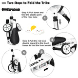 2-in-1 Kids Folding Tricycle Balance Bike | 3 Wheel Bike Trike | White Black | 1-4 Years