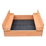 This kids sand pit comes with a non-woven liner for water drainage and also heat treated to protect against harsh weathers.