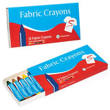 12 fabric crayons are included in this craft set