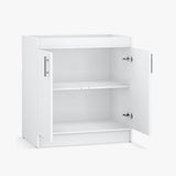 2-in-1 baby changing unit and dresser in white with oodles of shelf space