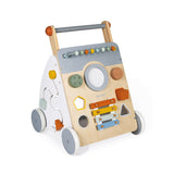 Little Helper's wood baby walker also has an invisible and removable break system to lock into place for playtime