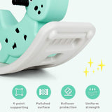 Anti-tip feature due to the design of this baby rocker