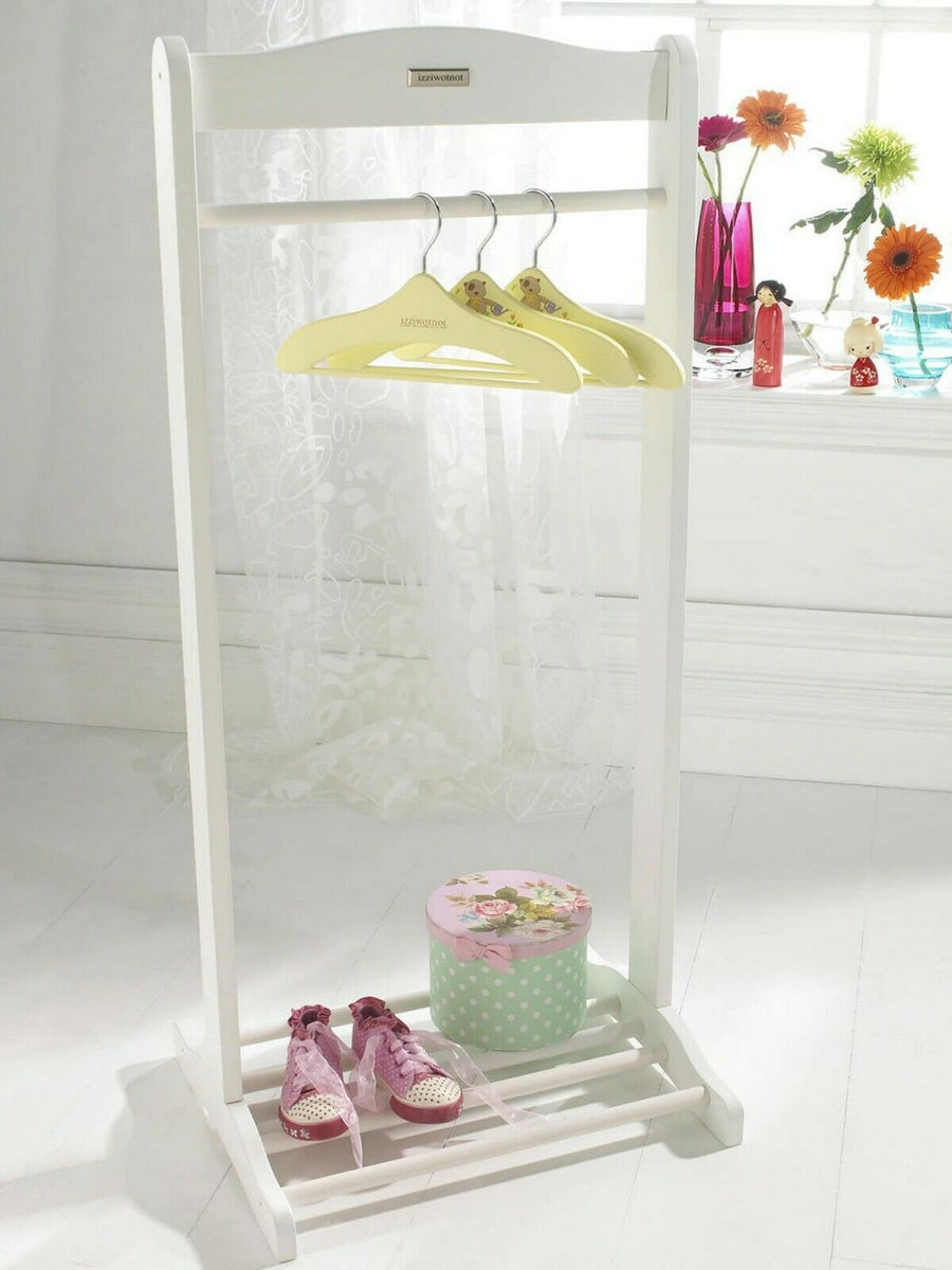 Montessori Wooden Childrens Dressing up Rail with Shoe Rack