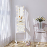 This unique floor standing LED full length mirror is not just a mirror but is also jewellery, accessory or make up storage