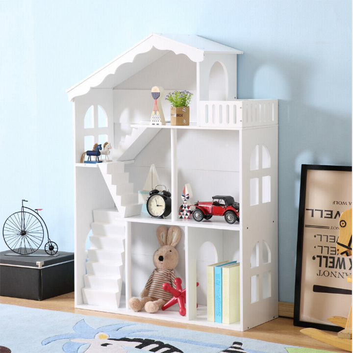 Bibliothèque d'étude miniature à 3 couches avec tiroirs pour maison de Bibliothèque d'étude miniature à 3 couches avec tiroirs pour maison de