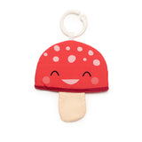 A double sided mushroom with baby safe mirror to entertain baby