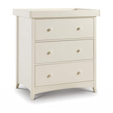 This baby changing unit has a top which fits a changing mat up to 90 x 50cm with 3 drawers for plenty of storage