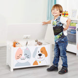Kids Toy Box and Seat with Slow Release Hinge