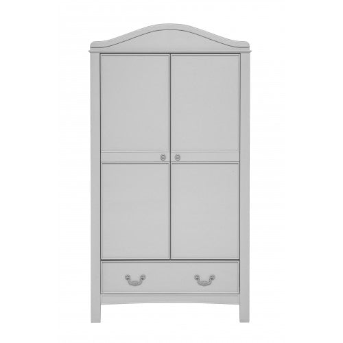 Eco Conscious Double Wooden Nursery Wardrobe Whisper Grey