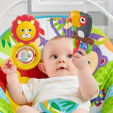 Removable toy bar & 3 spinning toys featured on this Grow-with-Me Fisher Price Baby Rocker