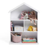 Large 3 Storey Montessori Wood Dolls House & Bookcase | Library | Toy Storage