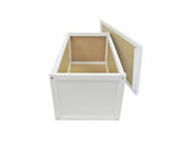 This toy box offers ample storage space to hold all toys, books, clothes, or any other bits & bobs.
