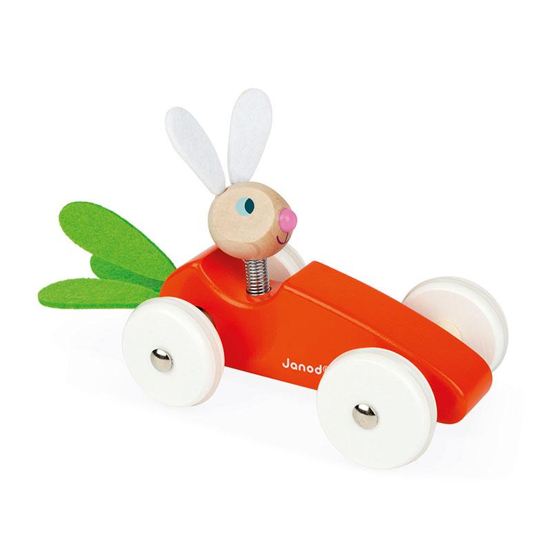 Aktivitets- og pædagogisk legetøj | gulerodsbil | Trælegetøj