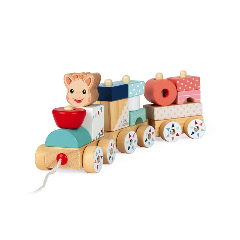 Activity & Educational Toys Sophie La Girafe Train Wooden Toys