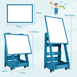 Montessori Double Sided Easel | Height Adjustable Magnetic Whiteboard with Magnets | Storage & Accessories | 3 years +
