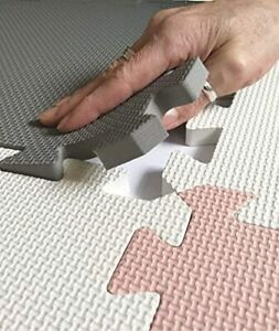 Montessori Foam Play Floor Mats for Baby Playpens  Grey Pink White x 16  Pcs – www.littlehelper.co.uk